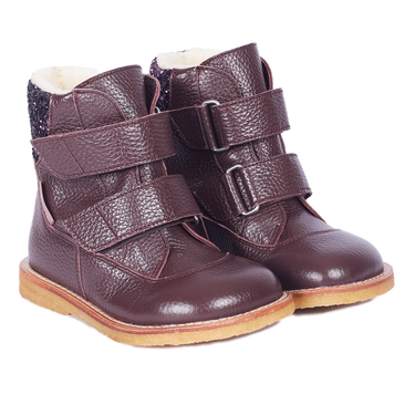 TEX Støvle med glitter og velcro