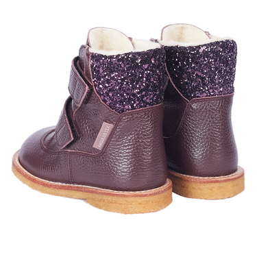 TEX Støvle med glitter og velcro