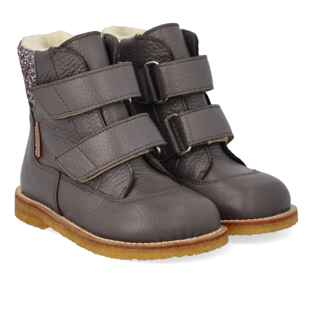 TEX-Støvle med glitter og velcro
