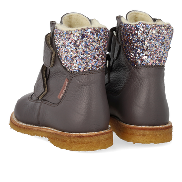 TEX Støvle med glitter og velcro