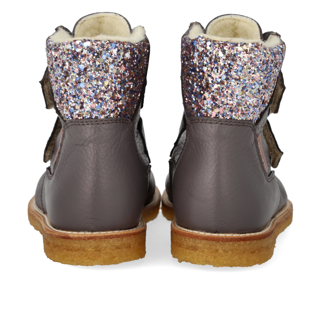 TEX-Støvle med glitter og velcro