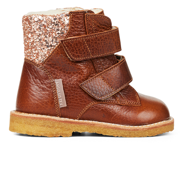 TEX-støvle med glitter og velcrolukning