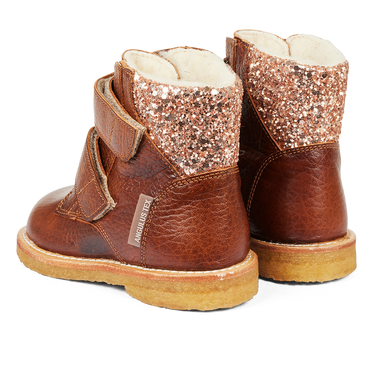 TEX-støvle med glitter og velcrolukning