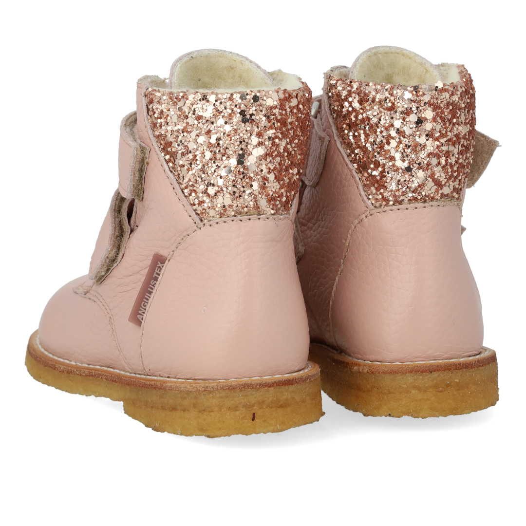 TEX-støvle med glitter og velcrolukning