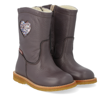 TEX-støvle med hjerte og lynlås