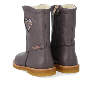 TEX-støvle med hjerte og lynlås