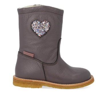 TEX-støvle med hjerte og lynlås