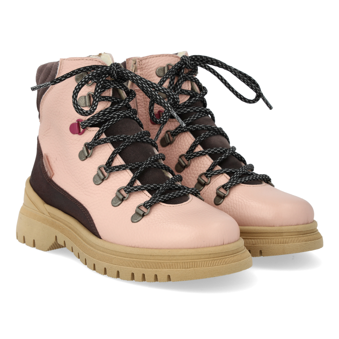 Colourblock TEX-snørestøvle med kontrast eyelet