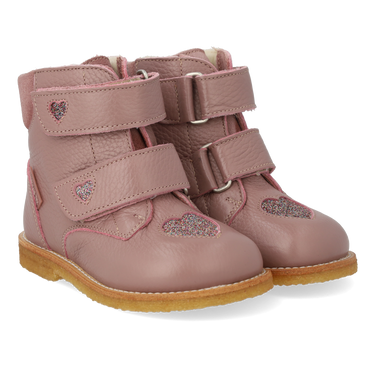 TEX-støvle med funklende glitterhjerter