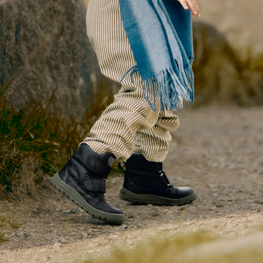 TEX-støvle i nylon med slidstærke læderdetaljer
