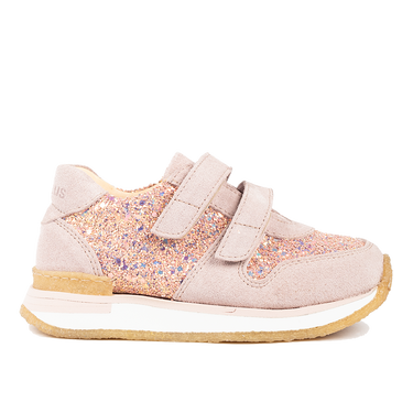 Glittersneaker med velcrolukning