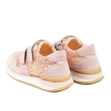 Glittersneaker med velcrolukning