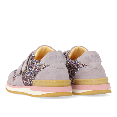 Glittersneaker med velcrolukning