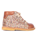 Klassisk begynder snøresko med funklende glitter