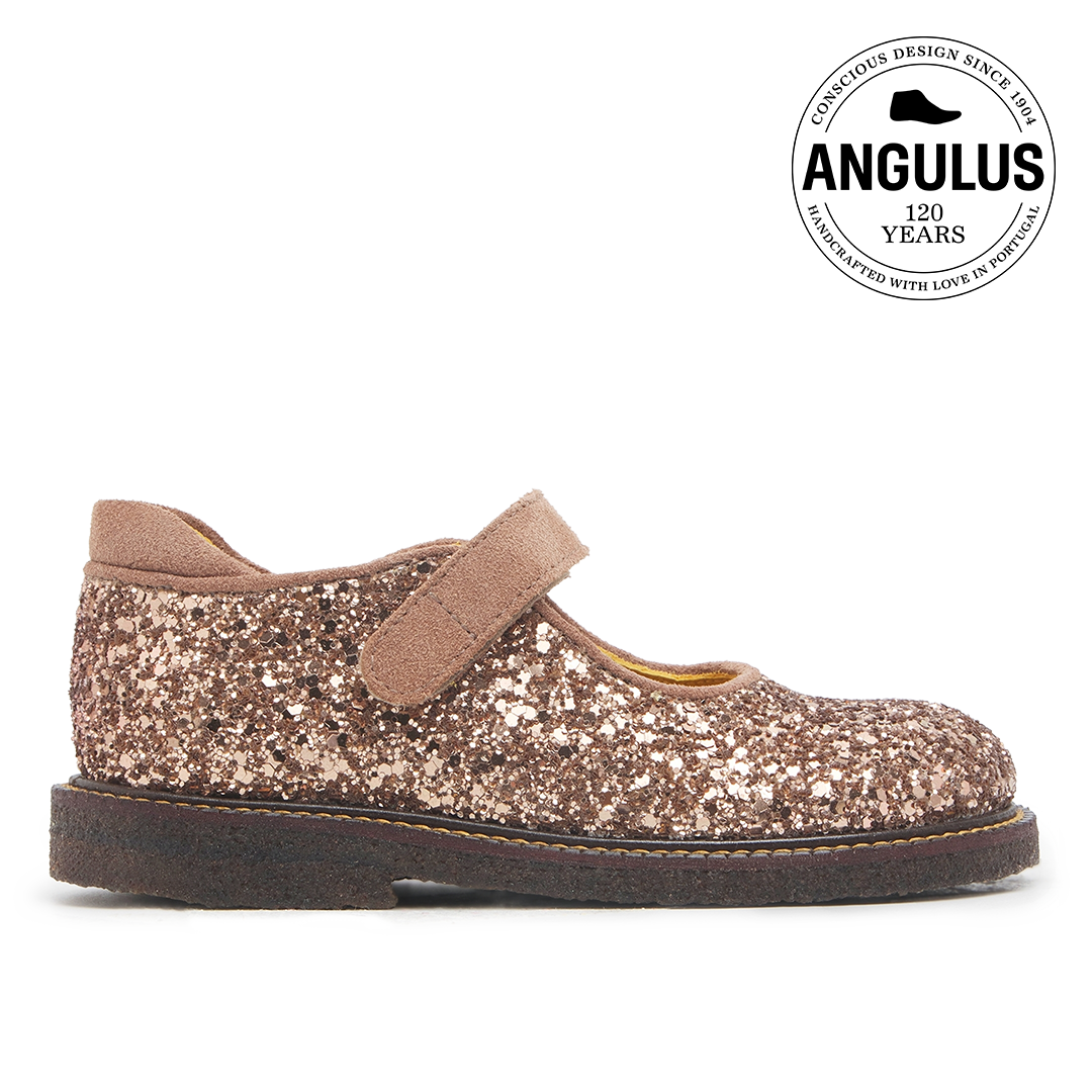 Tullesko i funklende glitter