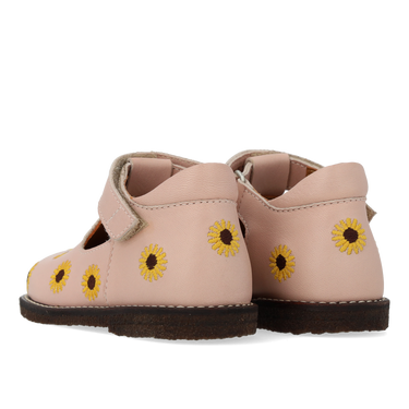 Klassisk begynder tullesko med solsikkebroderi