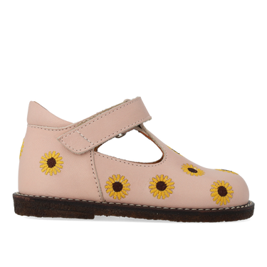 Klassisk begynder tullesko med solsikkebroderi