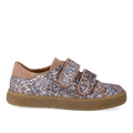Sporty velcro-sneaker i funklende glitter