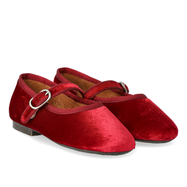 Mary Jane ballerina i blødt velour