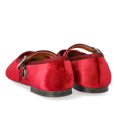 Mary Jane ballerina i blødt velour