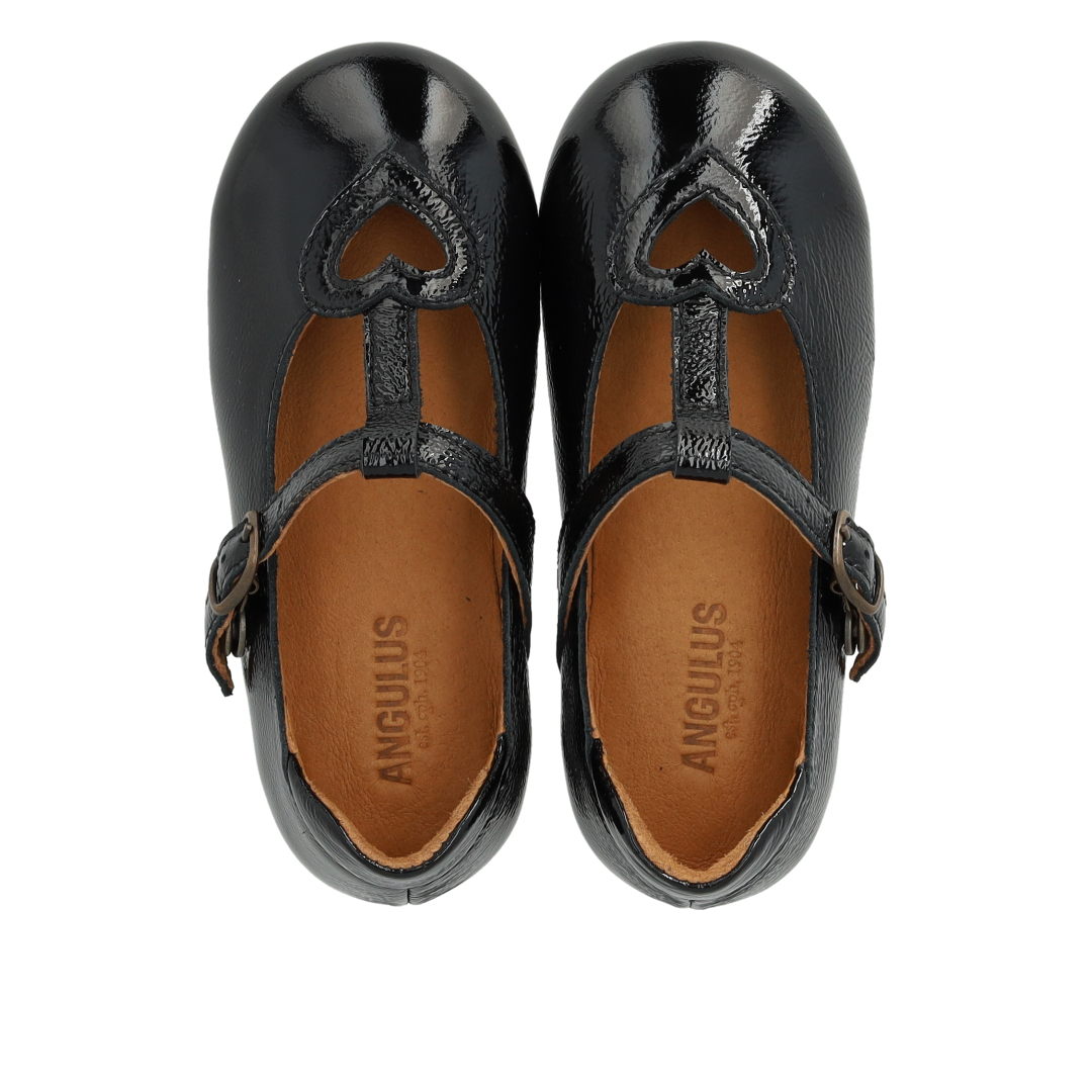 T-bar ballerina med cut-out hjerte