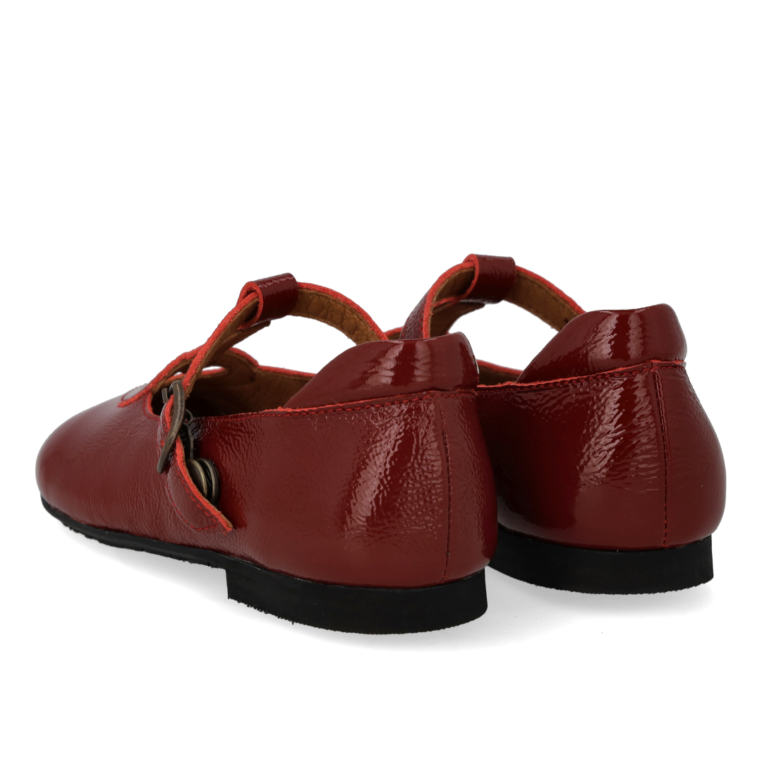 T-bar ballerina med cut-out hjerte