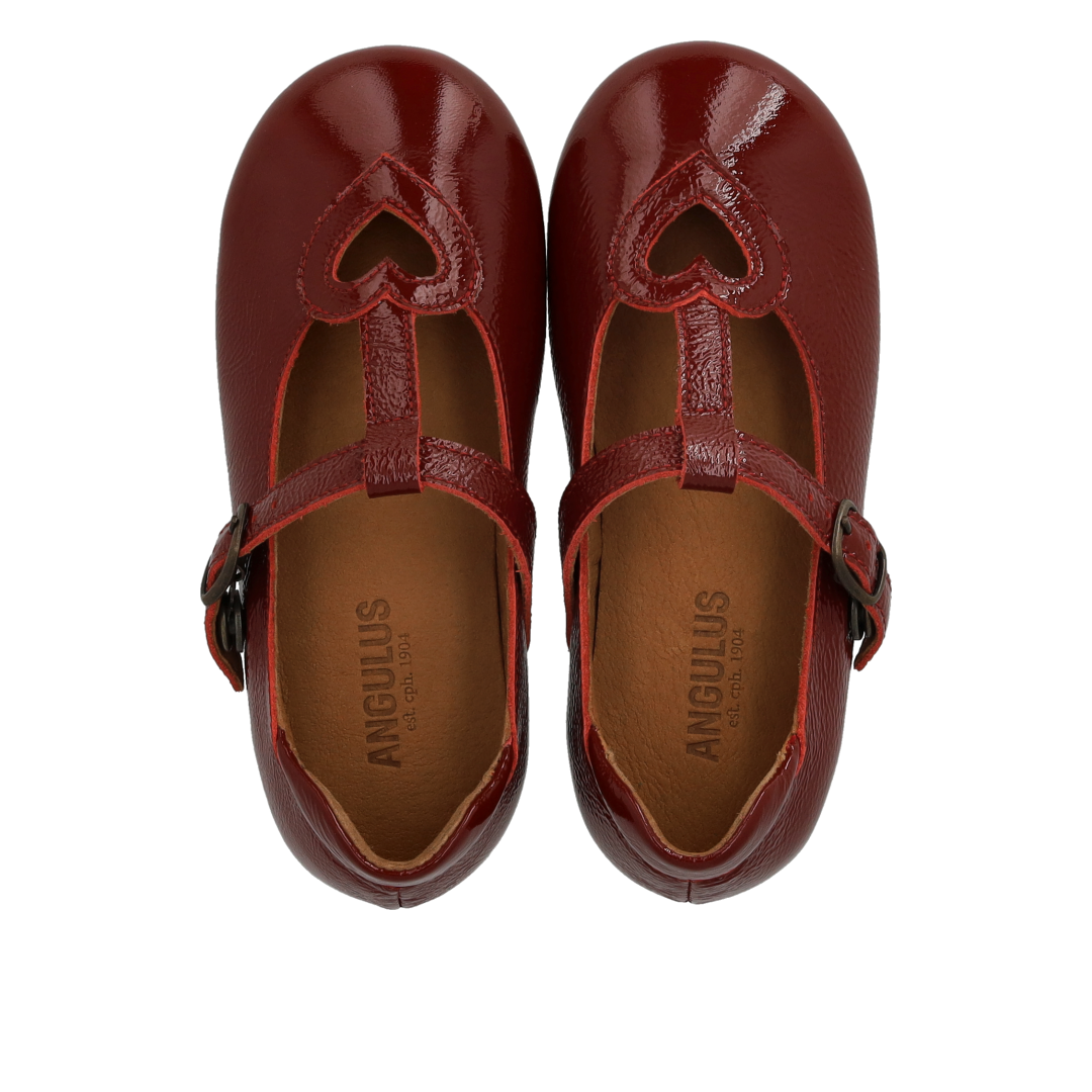 T-bar ballerina med cut-out hjerte