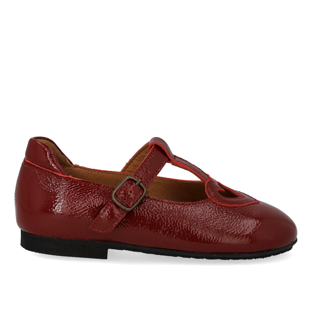 T-bar ballerina med cut-out hjerte