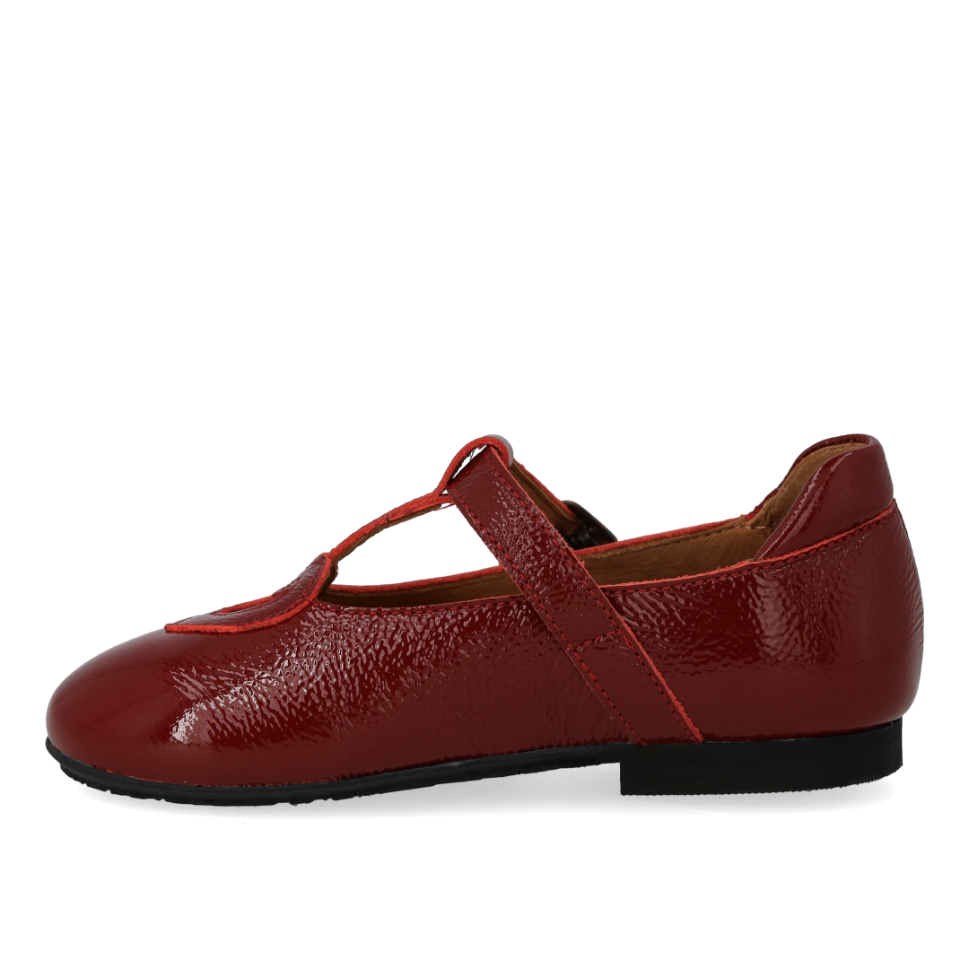 T-bar ballerina med cut-out hjerte