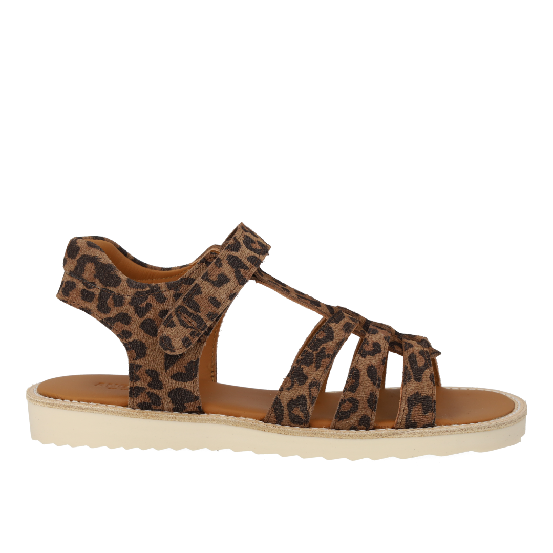 Sandal med T-rem og velcrolukning