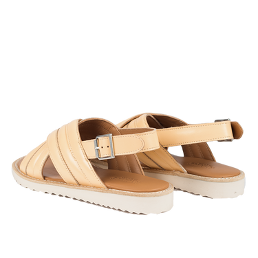 Vatteret krydsandal med spændelukning