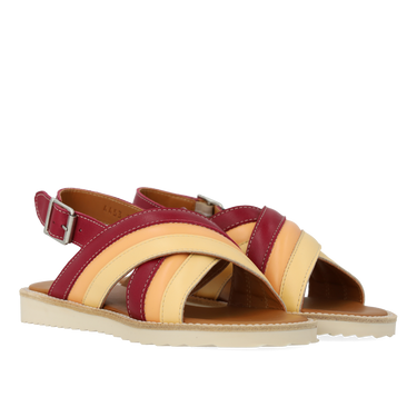 Vatteret krydsandal med spændelukning