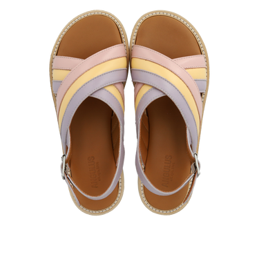 Vatteret krydsandal med spændelukning