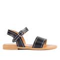 Sandal med dekorative kontraststikninger