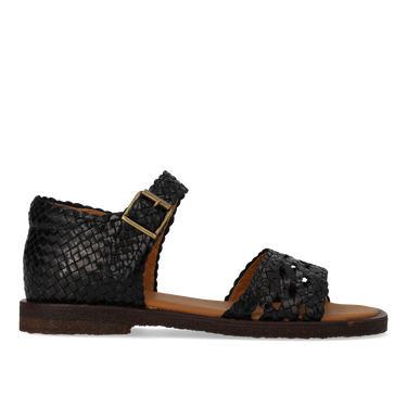 Håndflettet sandal med lukket hæl