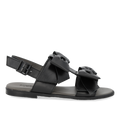 Sandal med sløjfe, velcro og spænde