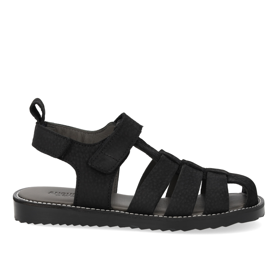 Sandal med lukket tå og dobbelt velcro