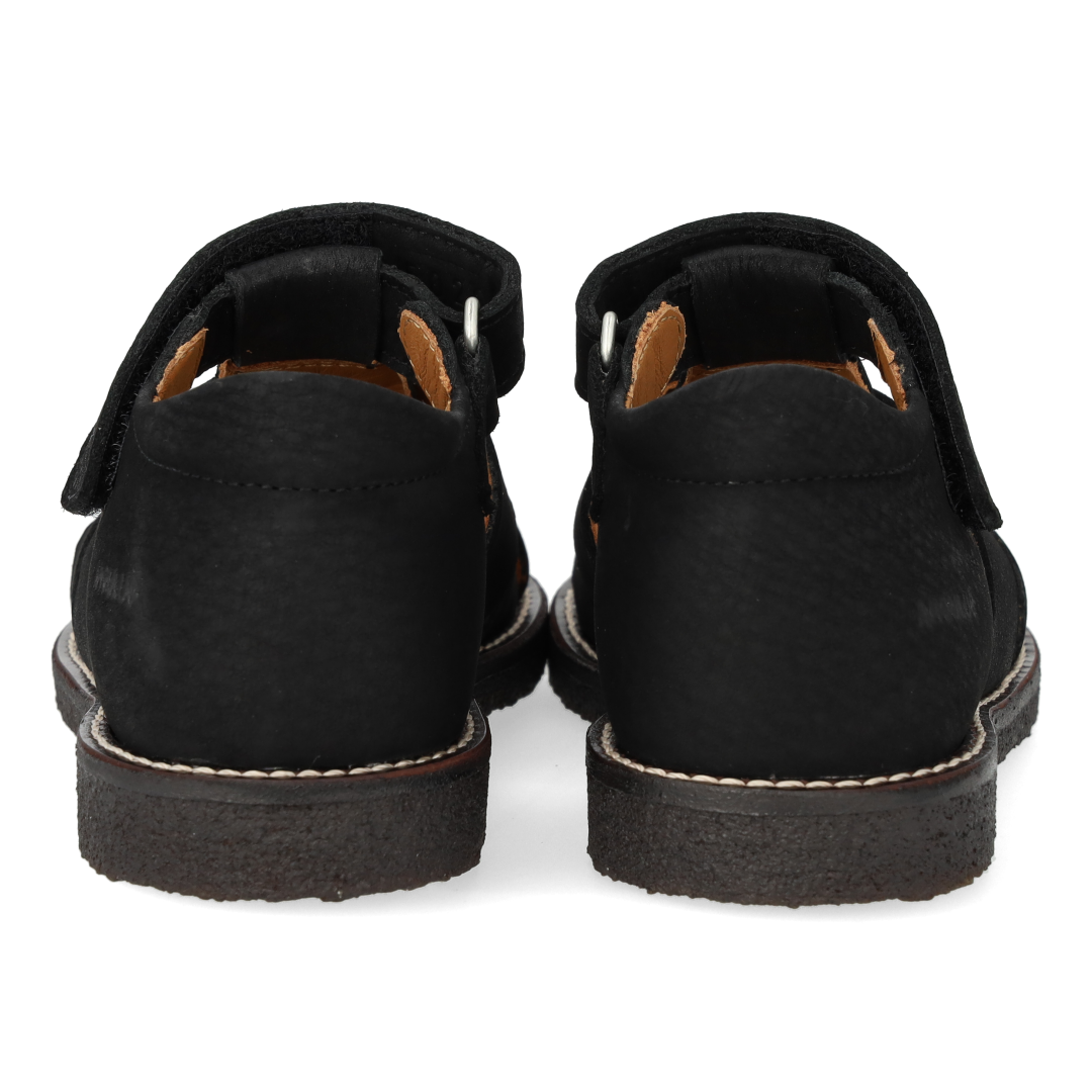 Klassisk ruskindssandal med velcro