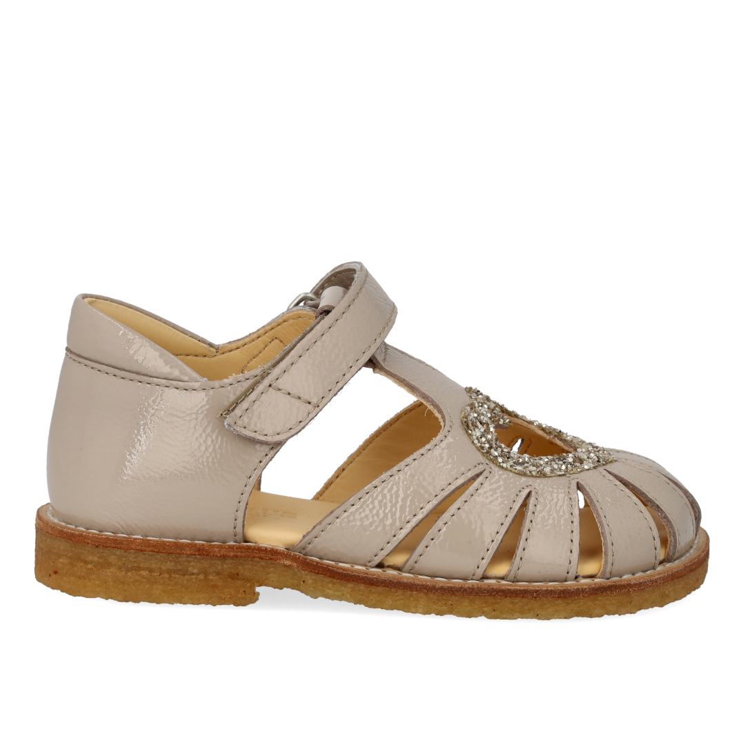 Hjertesandal med glitter hjerte
