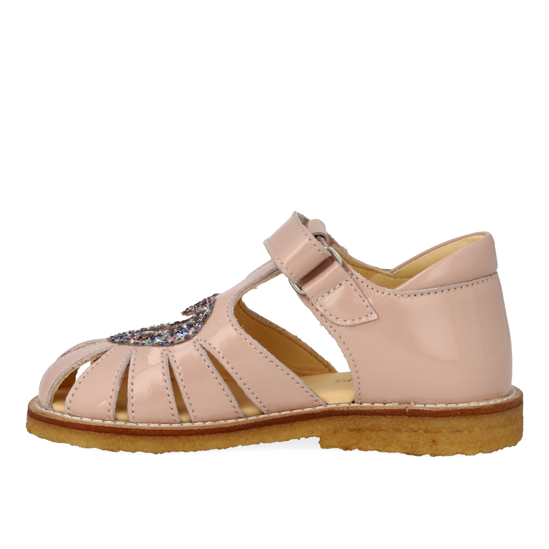Hjertesandal med funklende glitter hjerte