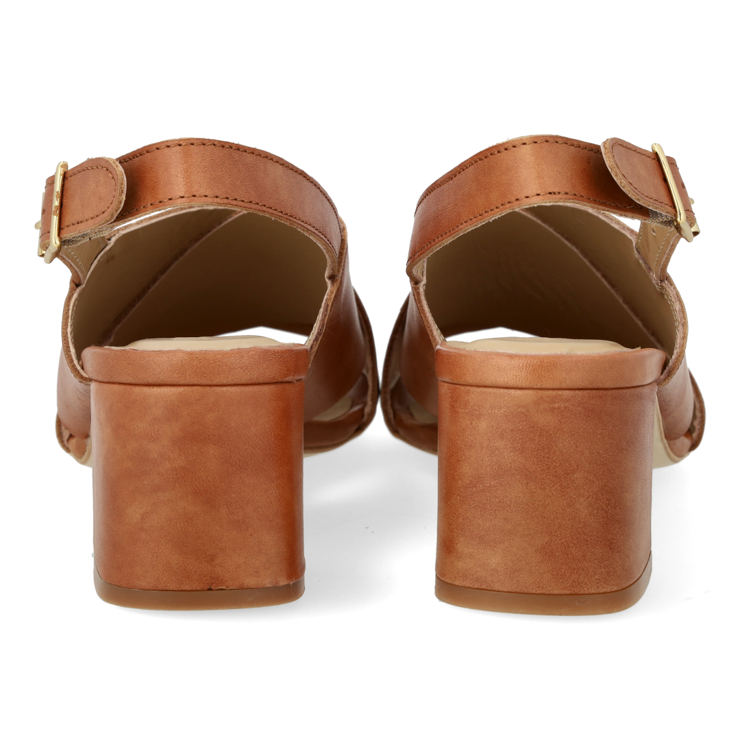 Sandal med blokhæl