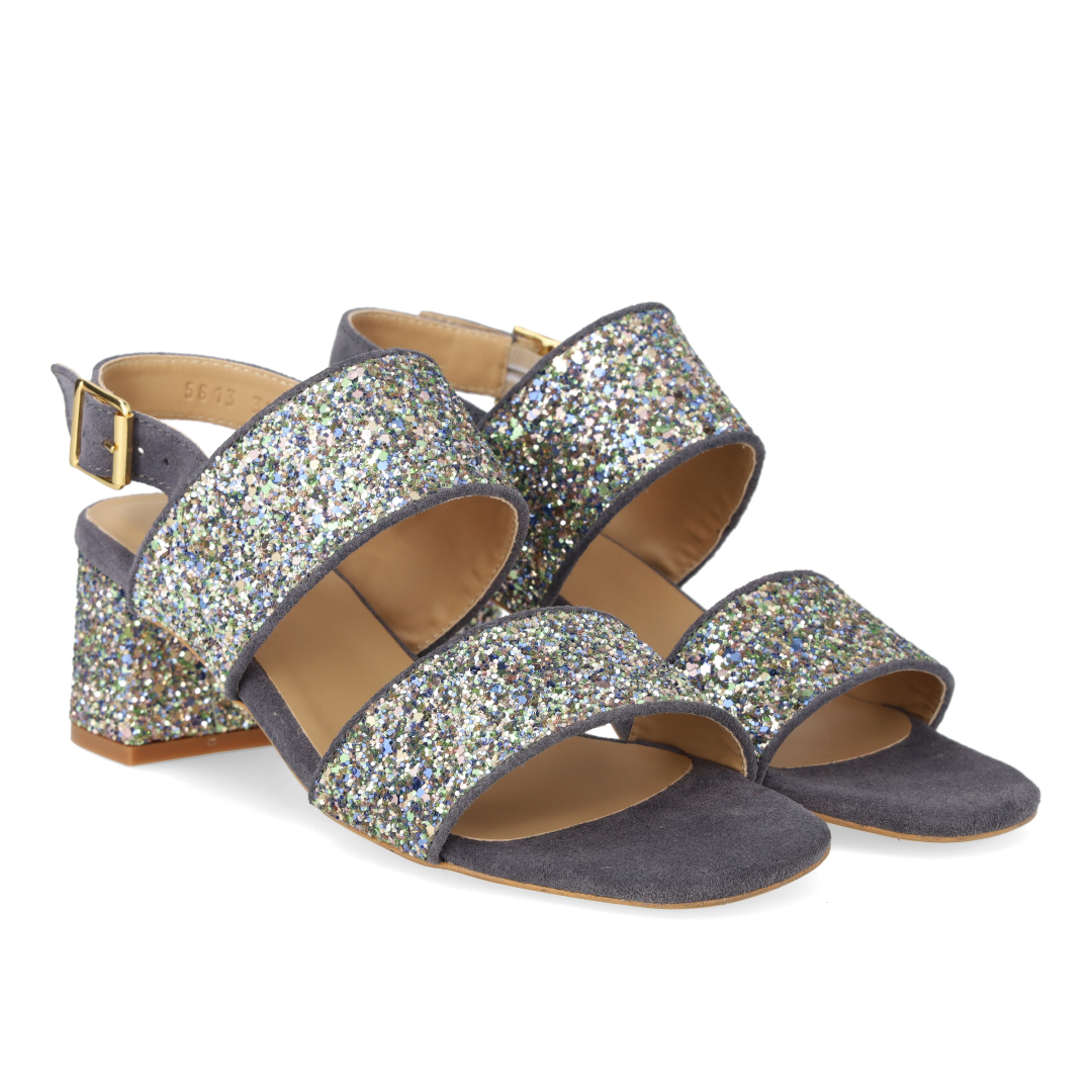 Remsandal i funklende glitter