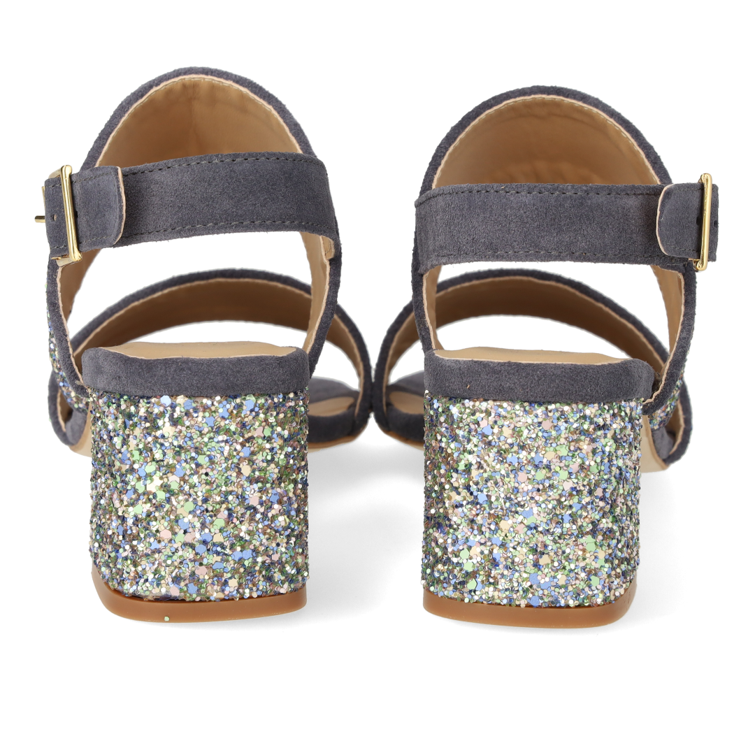Remsandal i funklende glitter
