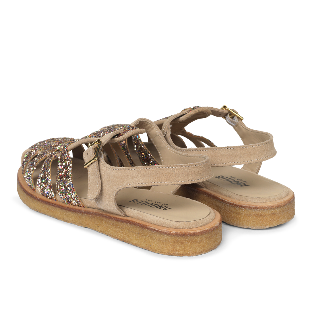 Angulus Klassisk Fisherman’s sandal med funklende glitter