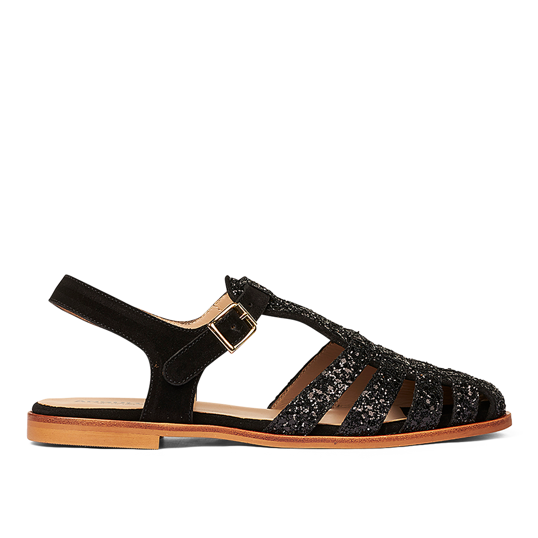 Klassisk Fisherman’s sandal med funklende glitter