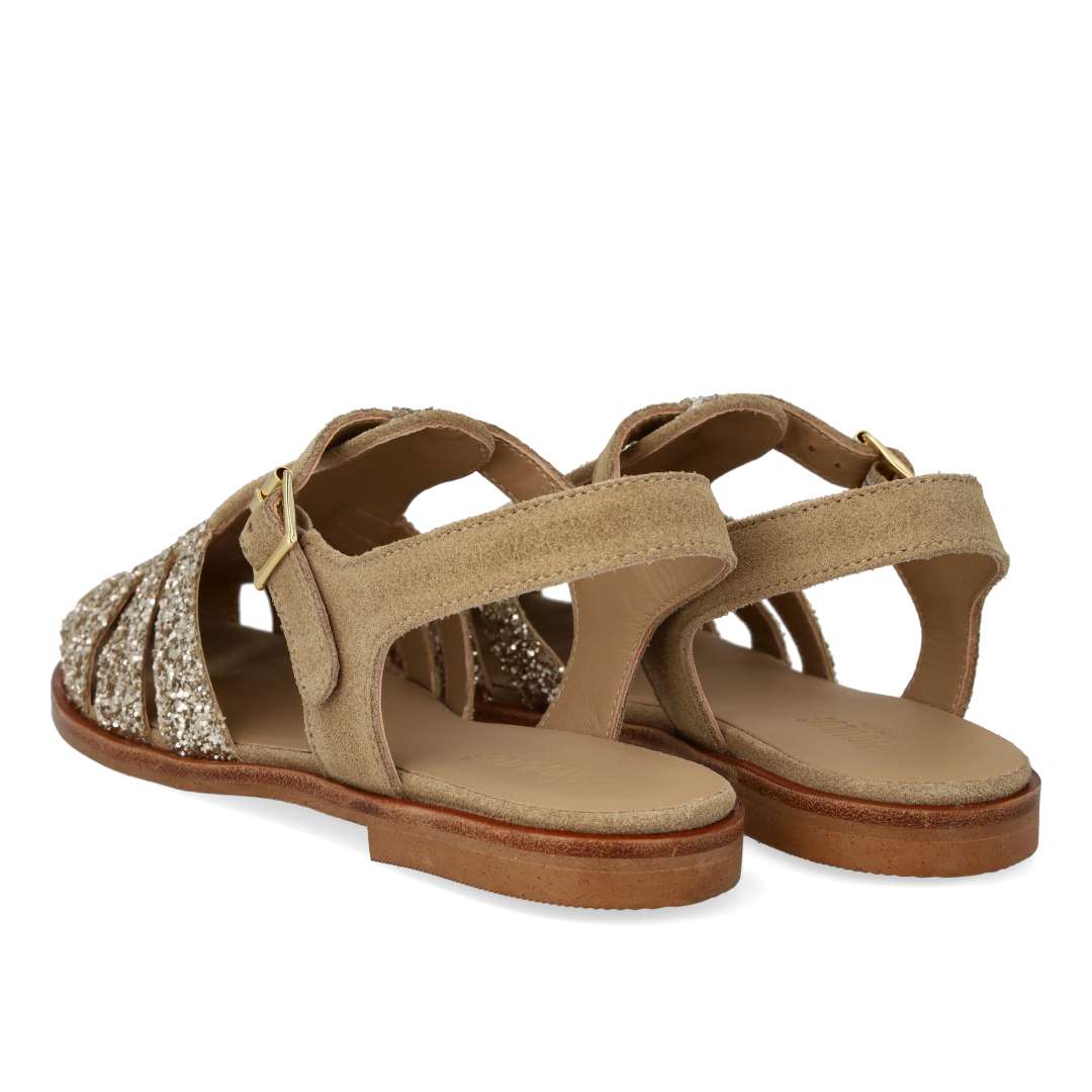 Klassisk Fisherman’s sandal med funklende glitter
