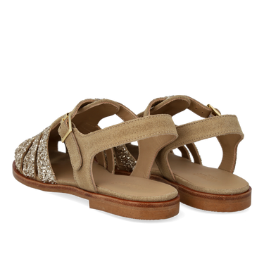 Klassisk Fisherman’s sandal med funklende glitter