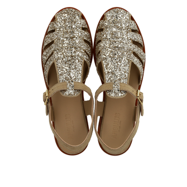 Klassisk Fisherman’s sandal med funklende glitter