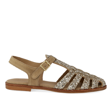 Klassisk Fisherman’s sandal med funklende glitter