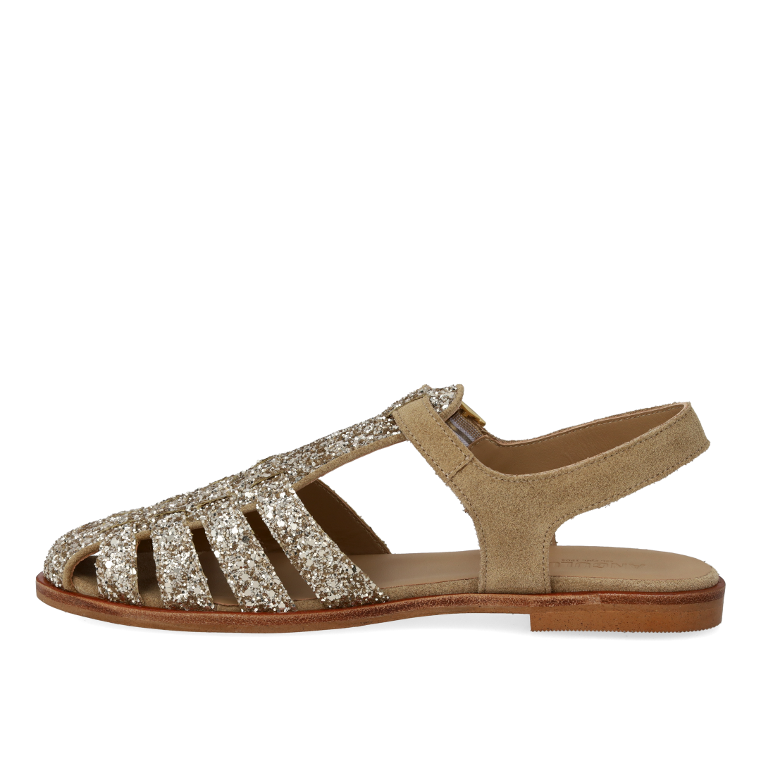 Klassisk Fisherman’s sandal med funklende glitter